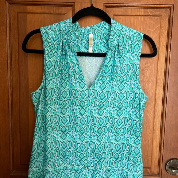 Helen Jon Sanibel Costa Del Sol Green Aqua Dress Resort Wear SZ S - Picture 4 of 7